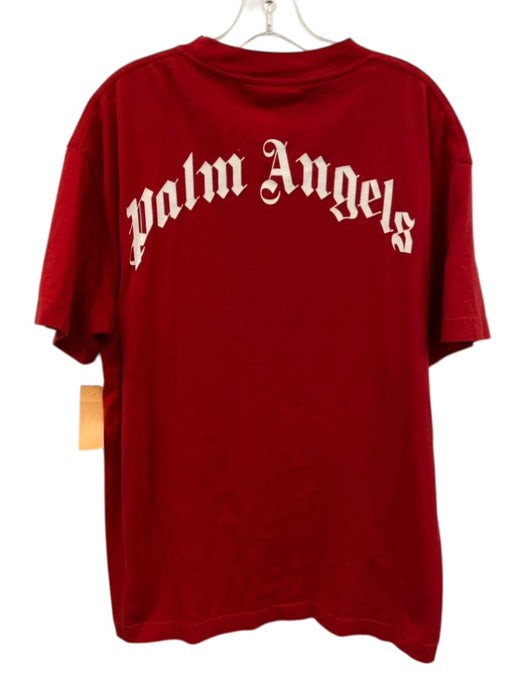 Palm Angels Size L Red Cotton Teddy Bears T shirt Crew Men's Short Sleeve Red / L