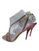 Christian Louboutin Shoe Size 38.5 Pink & Green Satin Rhinestone Sandals Pink & Green / 38.5