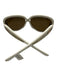 Loewe White & Gold Acetate Mirrored Logo Oversize Sunglasses White & Gold