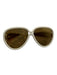 Loewe White & Gold Acetate Mirrored Logo Oversize Sunglasses White & Gold