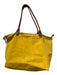 Longchamp Yellow Leather Strap Top Flap Zip Close Interior Pocket Bag Yellow / Medium