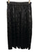 Buru Size S/M Black Pleated Elastic Waist Pleated Midi Skirt Black / S/M