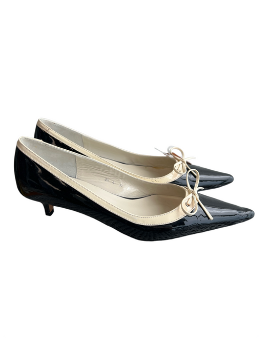 Rebecca Sanver Shoe Size 37 Black & White Manmade Material Pointed Toe Heels Black & White / 37