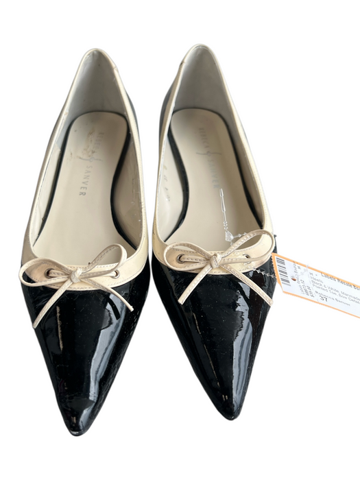 Rebecca Sanver Shoe Size 37 Black & White Manmade Material Pointed Toe Heels Black & White / 37