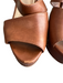 Prada Shoe Size 36 Brown Leather open toe Cross Strap Ankle Strap Platform Heels Brown / 36