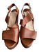 Prada Shoe Size 36 Brown Leather open toe Cross Strap Ankle Strap Platform Heels Brown / 36