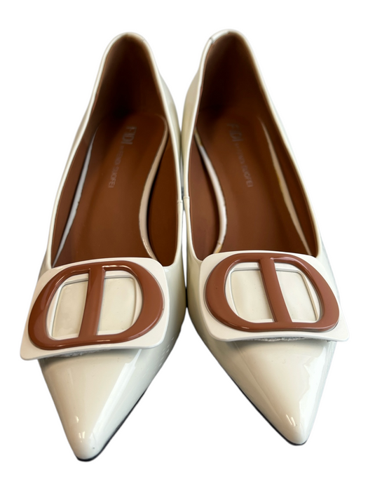 Fidi By Fendi Suofei Shoe Size 6.5 White Manmade Material Pointed Toe Heels White / 6.5