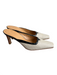 Sesto Meucci Shoe Size 7 Beige & Black Canvas Square Pointed Toe Woven Heels Beige & Black / 7