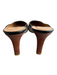 Sesto Meucci Shoe Size 7 Beige & Black Canvas Square Pointed Toe Woven Heels Beige & Black / 7