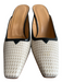 Sesto Meucci Shoe Size 7 Beige & Black Canvas Square Pointed Toe Woven Heels Beige & Black / 7