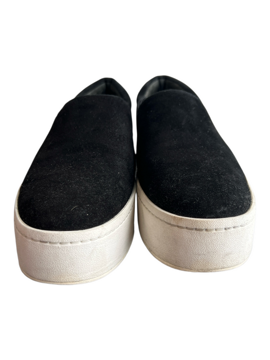 Vince Shoe Size 6.5 Black Suede Round Toe Platform Flat No Lace Shoes Black / 6.5