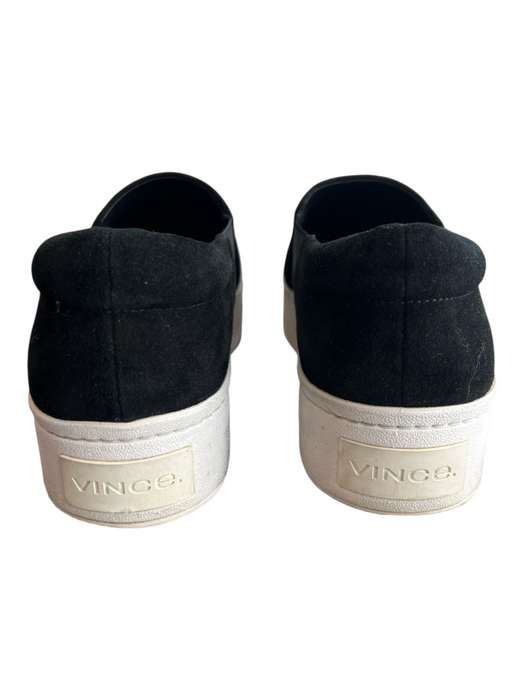 Vince Shoe Size 6.5 Black Suede Round Toe Platform Flat No Lace Shoes Black / 6.5