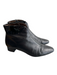 Sarto Shoe Size 37.5 Black Leather Pointed Toe Side Zip Ankle Length Booties Black / 37.5