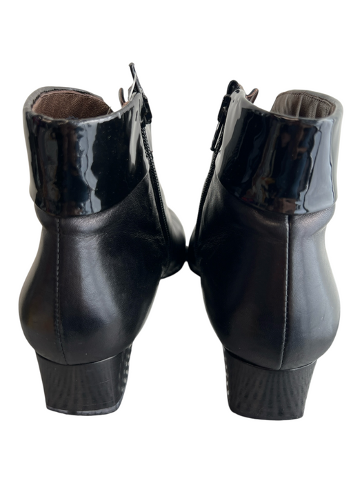 Sarto Shoe Size 37.5 Black Leather Pointed Toe Side Zip Ankle Length Booties Black / 37.5