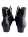 Sarto Shoe Size 37.5 Black Leather Pointed Toe Side Zip Ankle Length Booties Black / 37.5