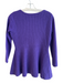 Neiman Marcus Size M Purple Cashmere Round Neck Long Sleeve Knit Flare Sweater Purple / M