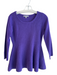 Neiman Marcus Size M Purple Cashmere Round Neck Long Sleeve Knit Flare Sweater Purple / M