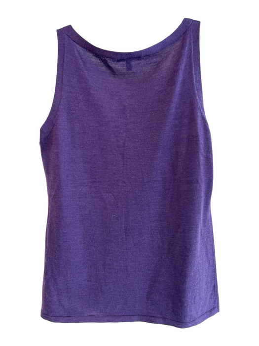 Eileen Fisher Size XS Purple Wool Knit Boat Neck Sleeveless Knit Top Purple / XS