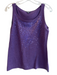 Eileen Fisher Size XS Purple Wool Knit Boat Neck Sleeveless Knit Top Purple / XS