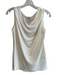 Armani Collezioni Size 10 Cream Silk & Viscose Boat Neck Sleeveless Stretch Top Cream / 10
