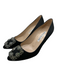 Manolo Blahnik Shoe Size 36.5 Black Satin Crystal Encrusted Square Buckle Shoes Black / 36.5