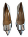 Salvatore Ferragamo Shoe Size 6.5 Silver Leather Metallic Bow Detail Pump Shoes Silver / 6.5