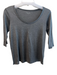 Eileen Fisher Size XS Charcoal Gray Silk & Cotton Round Neck Short Sleeve Top Charcoal Gray / XS