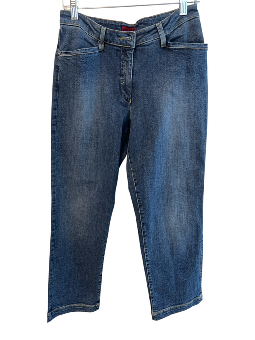 Pierre Cardin Size 40 Med Dark Wash Cotton Rhinestone Detail Mid Rise Jeans Med Dark Wash / 40