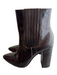 Pour la Victoire Shoe Size 6.5 Brown Leather Pointed Toe Stitch Design Booties Brown / 6.5