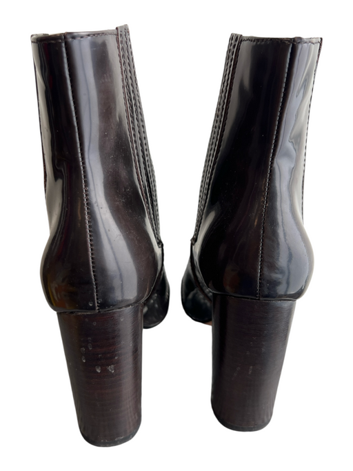 Pour la Victoire Shoe Size 6.5 Brown Leather Pointed Toe Stitch Design Booties Brown / 6.5