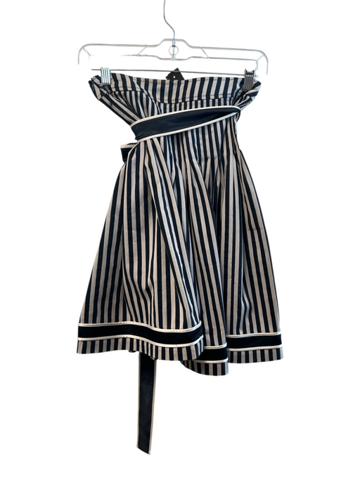 Anmani Size 8 Blue & White No Fabric Tag Side Zip Striped Waist length Skirt Blue & White / 8