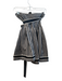 Anmani Size 8 Blue & White No Fabric Tag Side Zip Striped Waist length Skirt Blue & White / 8