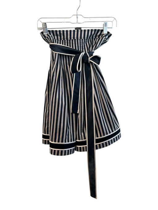 Anmani Size 8 Blue & White No Fabric Tag Side Zip Striped Waist length Skirt Blue & White / 8