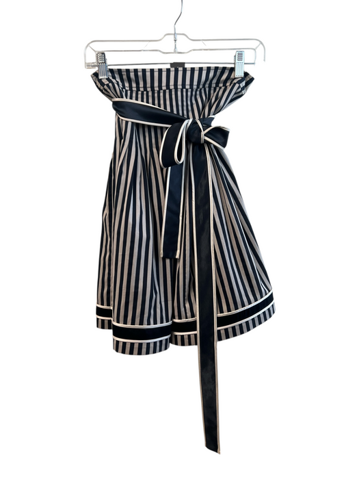 Anmani Size 8 Blue & White No Fabric Tag Side Zip Striped Waist length Skirt Blue & White / 8