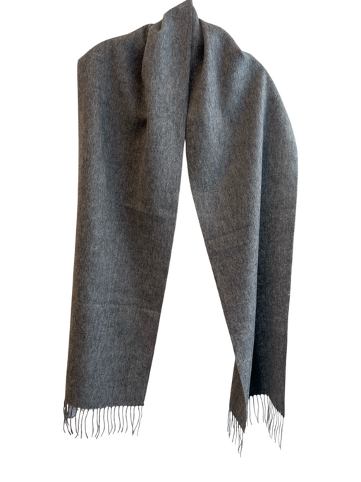 Lanshiyu Grey Wool Tassle Detail scarf Grey