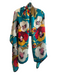 Kenzo Blue & Multi Silk Floral Print scarf Blue & Multi