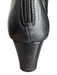 Franco Viscon Shoe Size 37.5 Black Leather Almond Toe Back Zip Booties Black / 37.5