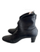 Franco Viscon Shoe Size 37.5 Black Leather Almond Toe Back Zip Booties Black / 37.5