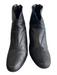 Franco Viscon Shoe Size 37.5 Black Leather Almond Toe Back Zip Booties Black / 37.5