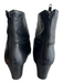 Franco Viscon Shoe Size 37.5 Black Leather Almond Toe Back Zip Booties Black / 37.5