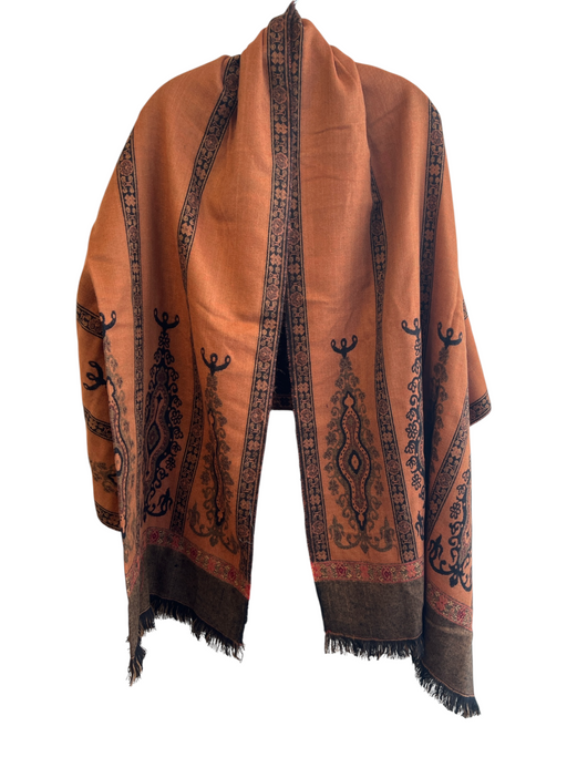 Juzui Black & Multi No Fabric Tag Abstract Fringe scarf Black & Multi