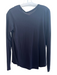 Vince Size S Black Cotton Long Sleeve Scoop Neck Basic Tee Top Black / S