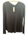 Vince Size S Black Cotton Long Sleeve Scoop Neck Basic Tee Top Black / S