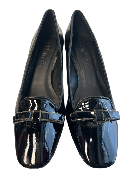 Patricia Shoe Size 37 Black Patent Leather Rubber Sole Block Heel Shoes Black / 37