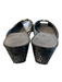 Stuart Weitzman Shoe Size 6 1/2 Black Manmade Material open toe Kitten Shoes Black / 6 1/2