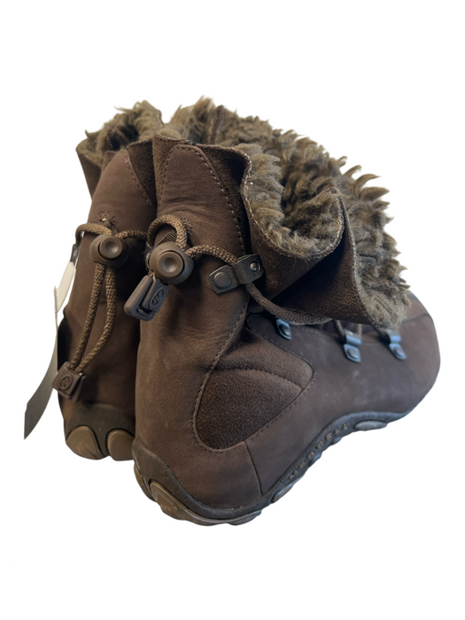 Merrell Shoe Size Est 7 Brown Suede leather Shearling Interior High Ankle Boots Brown / Est 7