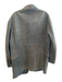 Donna Karan Collection Size Large Black Goat Skin Front Button Pockets Coat Black / Large