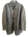 Donna Karan Collection Size Large Black Goat Skin Front Button Pockets Coat Black / Large