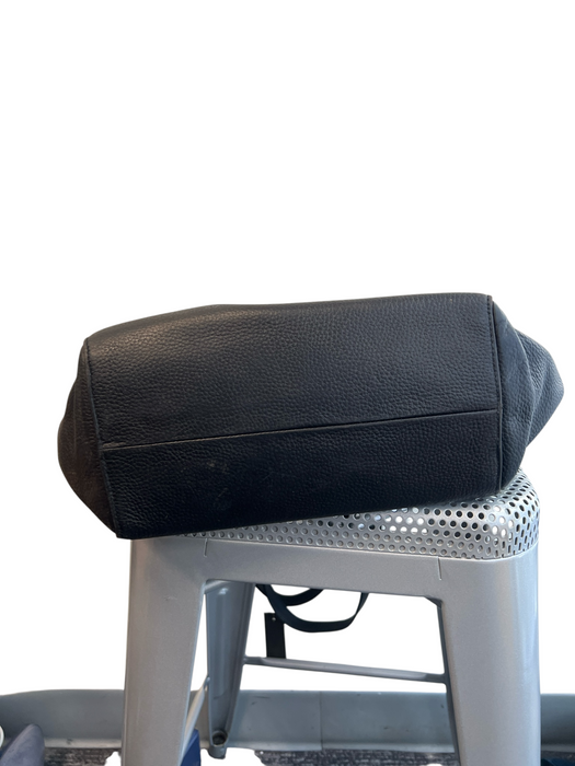 Jil Sander Black Leather Zip Close Two Handles Tote Bag Black