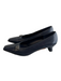 Salvatore Ferragamo Shoe Size 6.5 Navy Blue Leather Pointed Square Toe Heels Navy Blue / 6.5